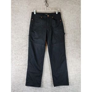 BRIXTON Canvas Carpenter‎ Pants Relaxed Fit Mens 28x27 Black Straight Leg